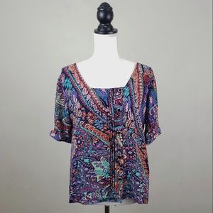 Yumi Kim Silk Colorful  Blouse